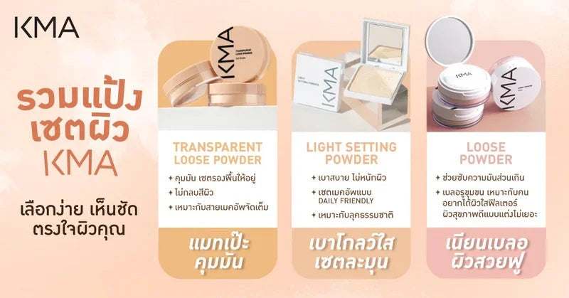 รวมแป้งเซตผิว KMA เลือกง่าย เห็นชุดตรงใจคุณ