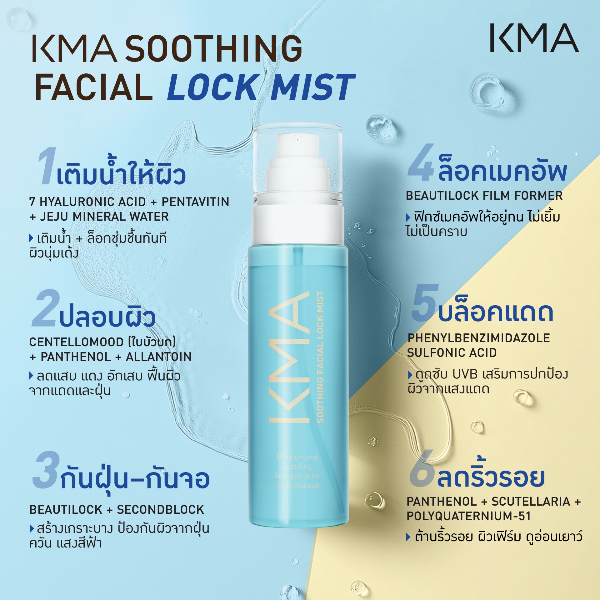 KMA Soothing Facial Lock Mist 100ml. - KMA
