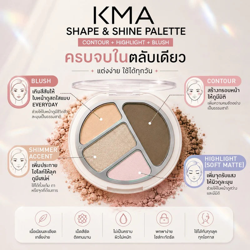 KMA Shape & Shine Palette บลัชออนและคอนทัวร์