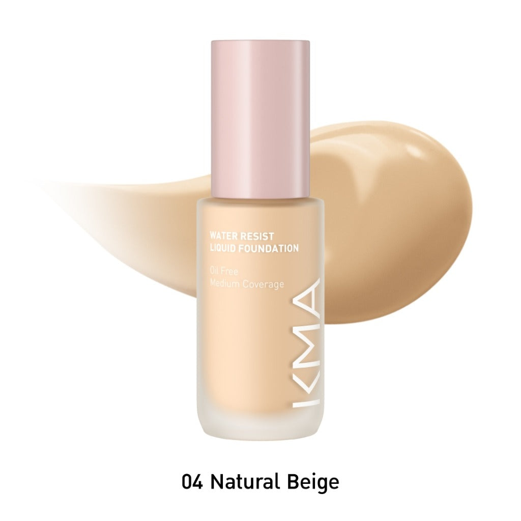 KMA Water Resist Foundation 30ml รองพื้นกันน้ำ คุมมันนาน 12 ชม. Natural Beige