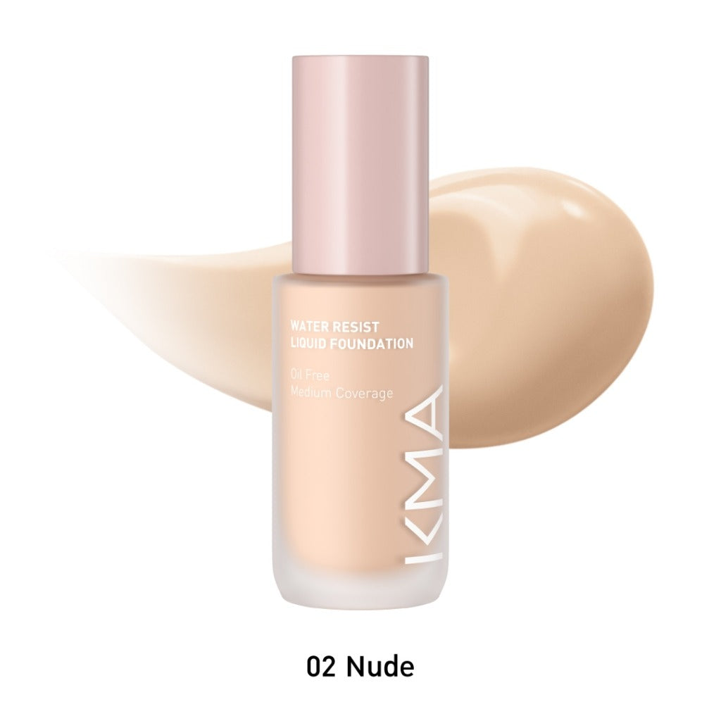 KMA Water Resist Foundation 30ml รองพื้นกันน้ำ คุมมันนาน 12 ชม. Nude