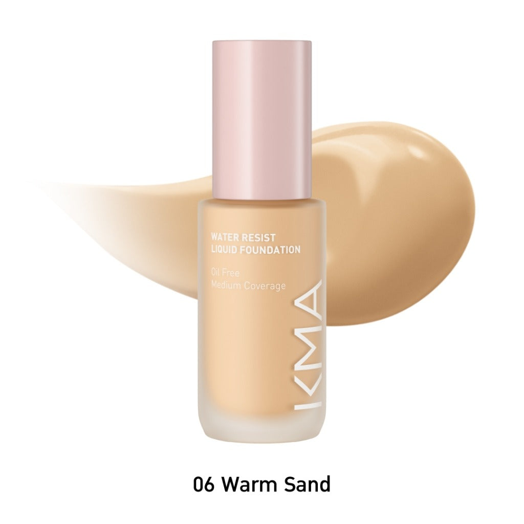 KMA Water Resist Foundation 30ml รองพื้นกันน้ำ คุมมันนาน 12 ชม. Warm Sand